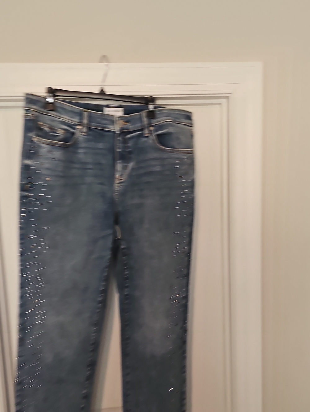 Lane Bryant Blue Skinny Jeans with Side Rhinestones - Crossposted